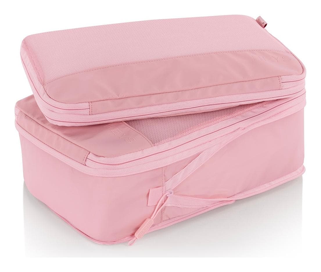 Cestovní organizéry Heys Ecotex Compression Packing Cube 4 Pc Set Pink Sand 6