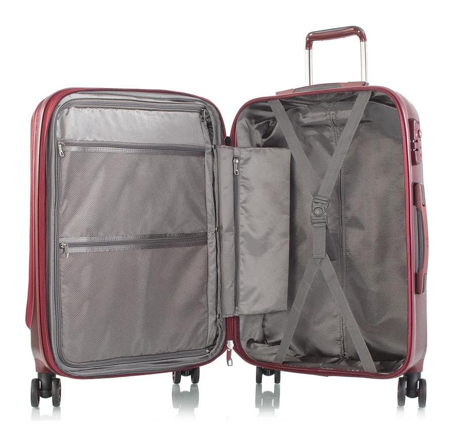 Střední cestovní kufr na kolečkách Heys Vantage Smart Luggage M Burgundy 5