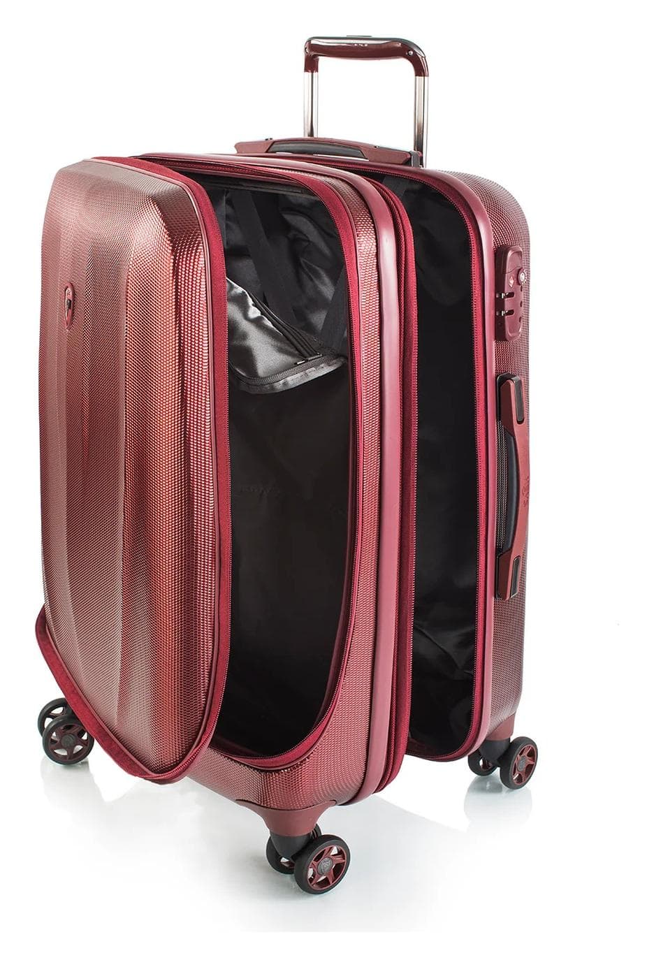 Střední cestovní kufr na kolečkách Heys Vantage Smart Luggage M Burgundy 4