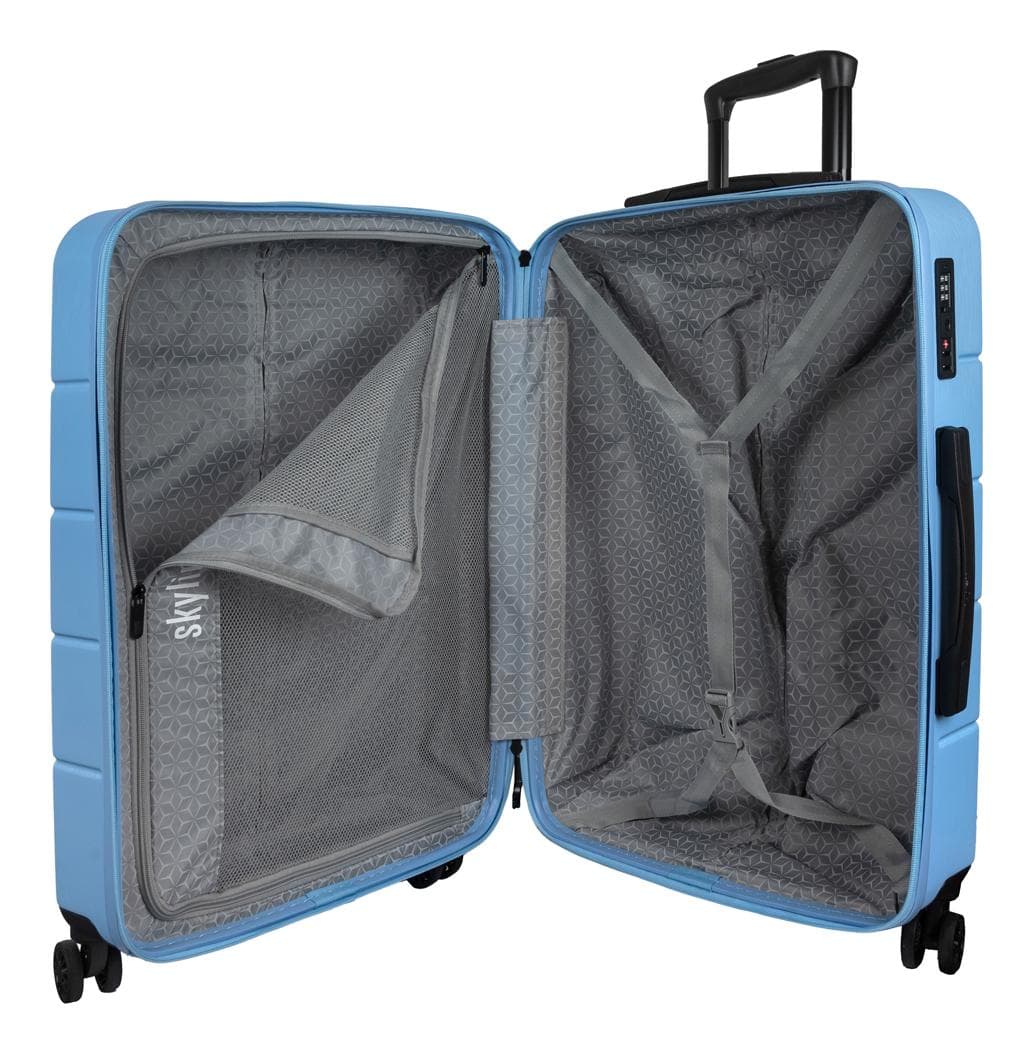 Střední skořepinový kufr Skyline Goomera 4w M Blue 5