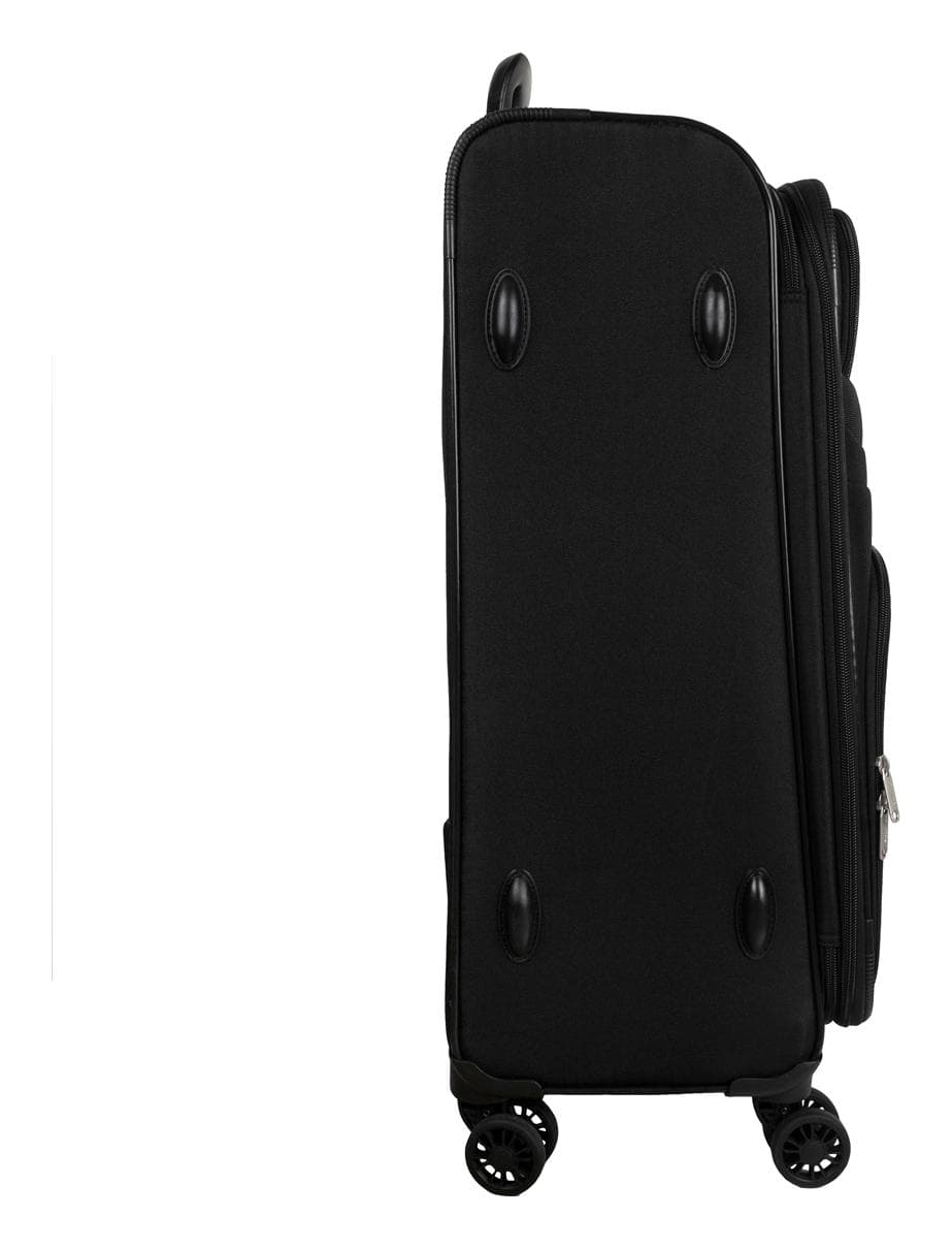 Veľký textilný kufor na kolieskach Skyline Orlando 4w L Black 4