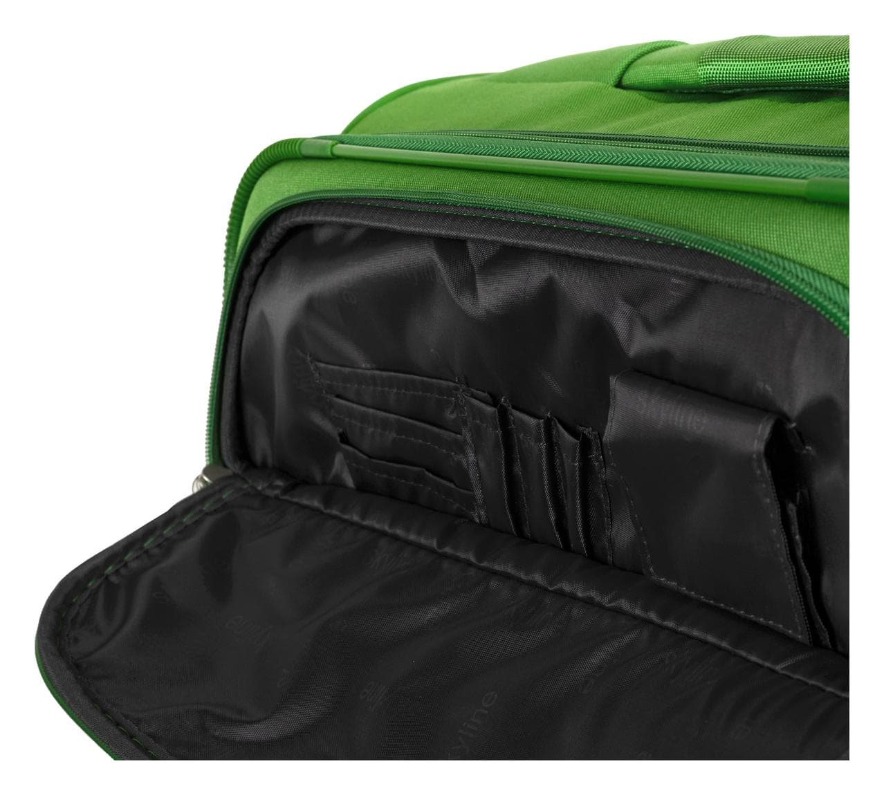 Veľký textilný kufor na kolieskach Skyline Orlando 4w L Green 4