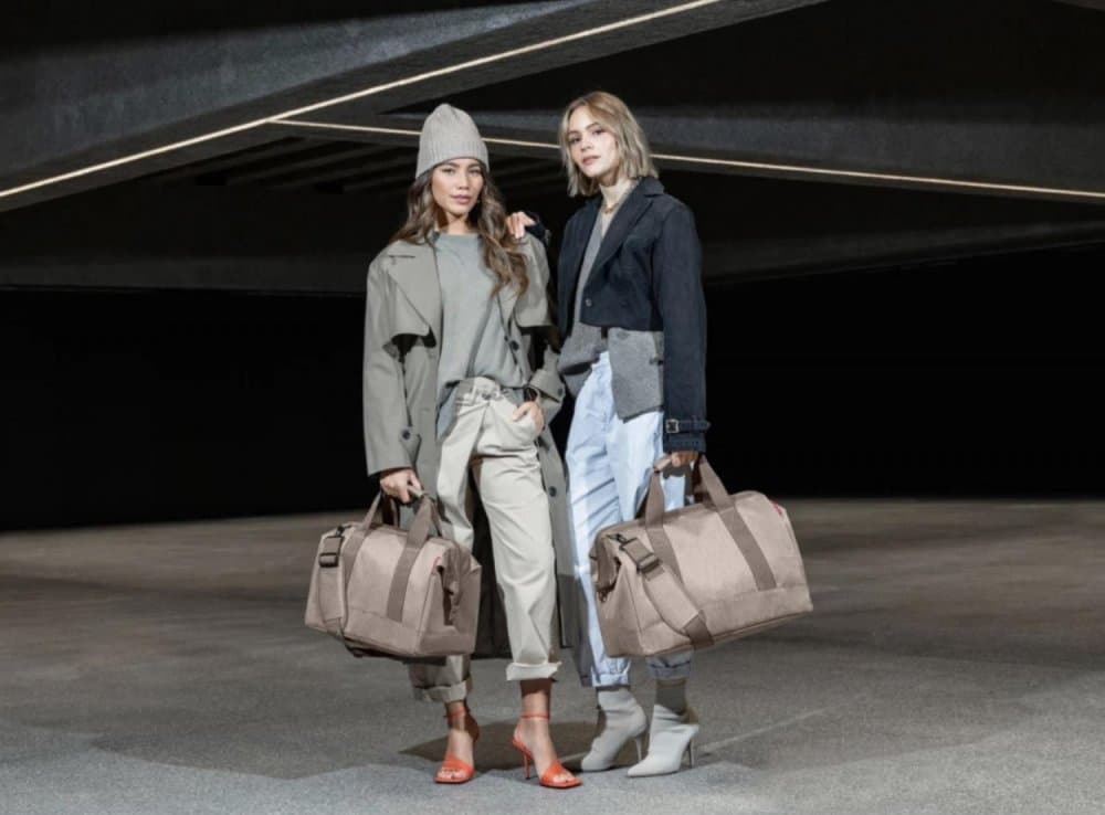 Dámská cestovní taška Reisenteh Allrounder M Herringbone mokka MS6054 5