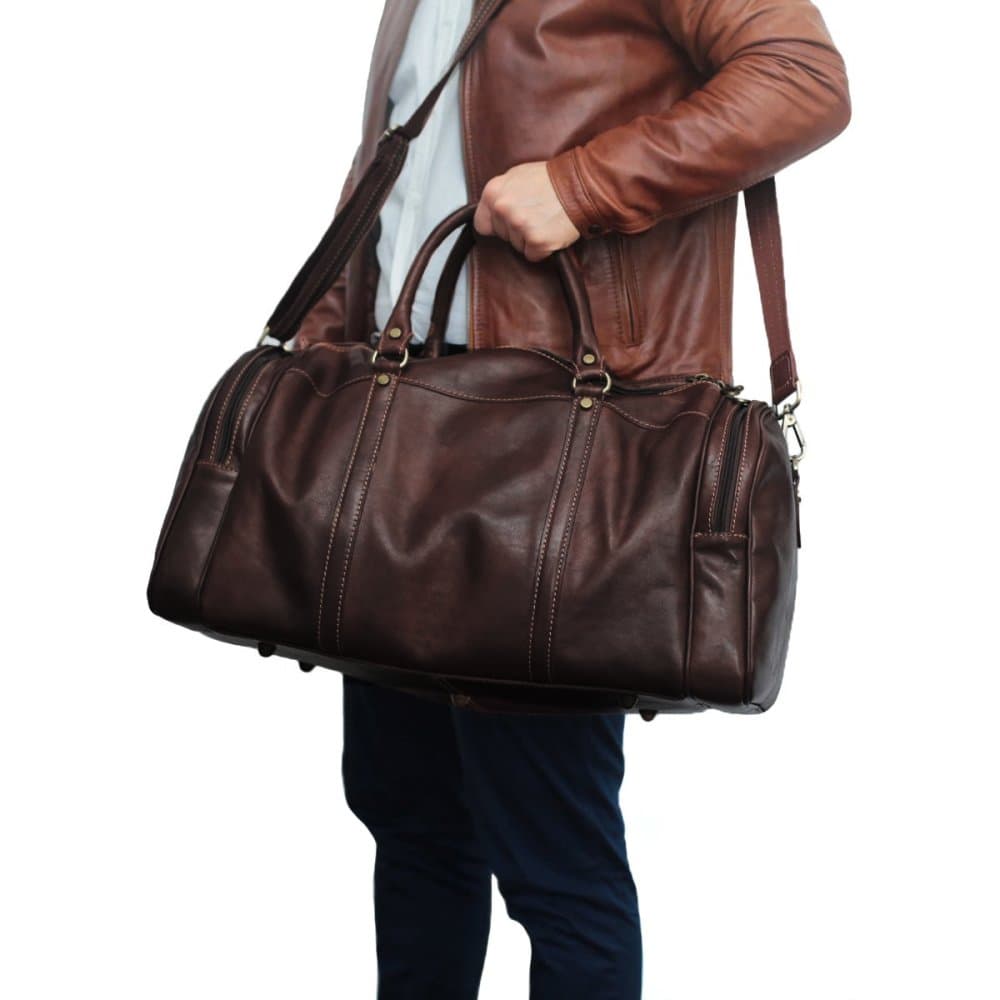 Giglio leather Kožená cestovní taška 0429 tmavě hnědá 6