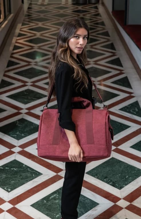 Reisenthel Allrounder L twist maroon elegantní dámská cestovní taška MT3104 4