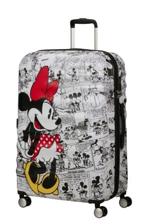 American Tourister Dětský kufr Wavebreaker Disney Spinner 77/29 Minnie Comics White