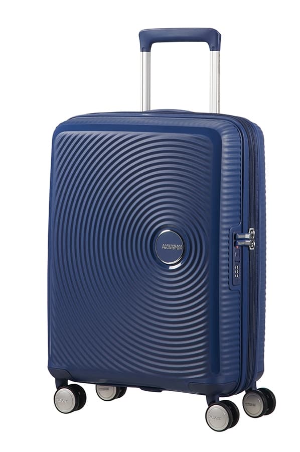 American Tourister Kufr Soundbox Spinner Expander 55/20 Cabin Midnight Navy