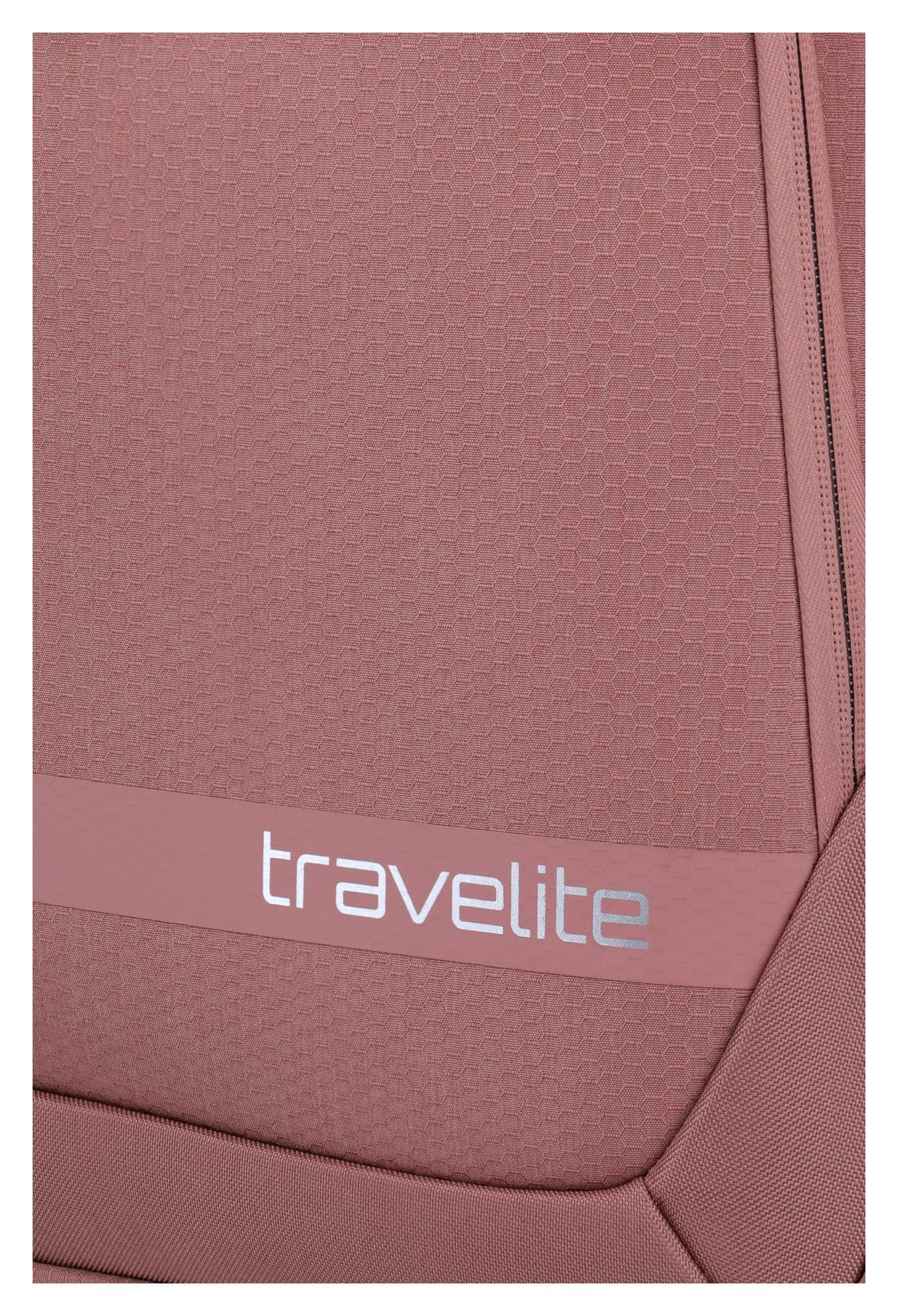 Střední textilní kufr na kolečkách Travelite Kick Off 4w M exp Rose