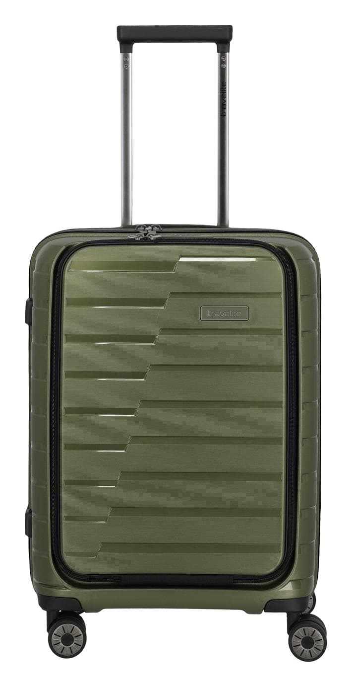 Palubní kufr na notebook Travelite Air Base 4w S Front pocket Olive