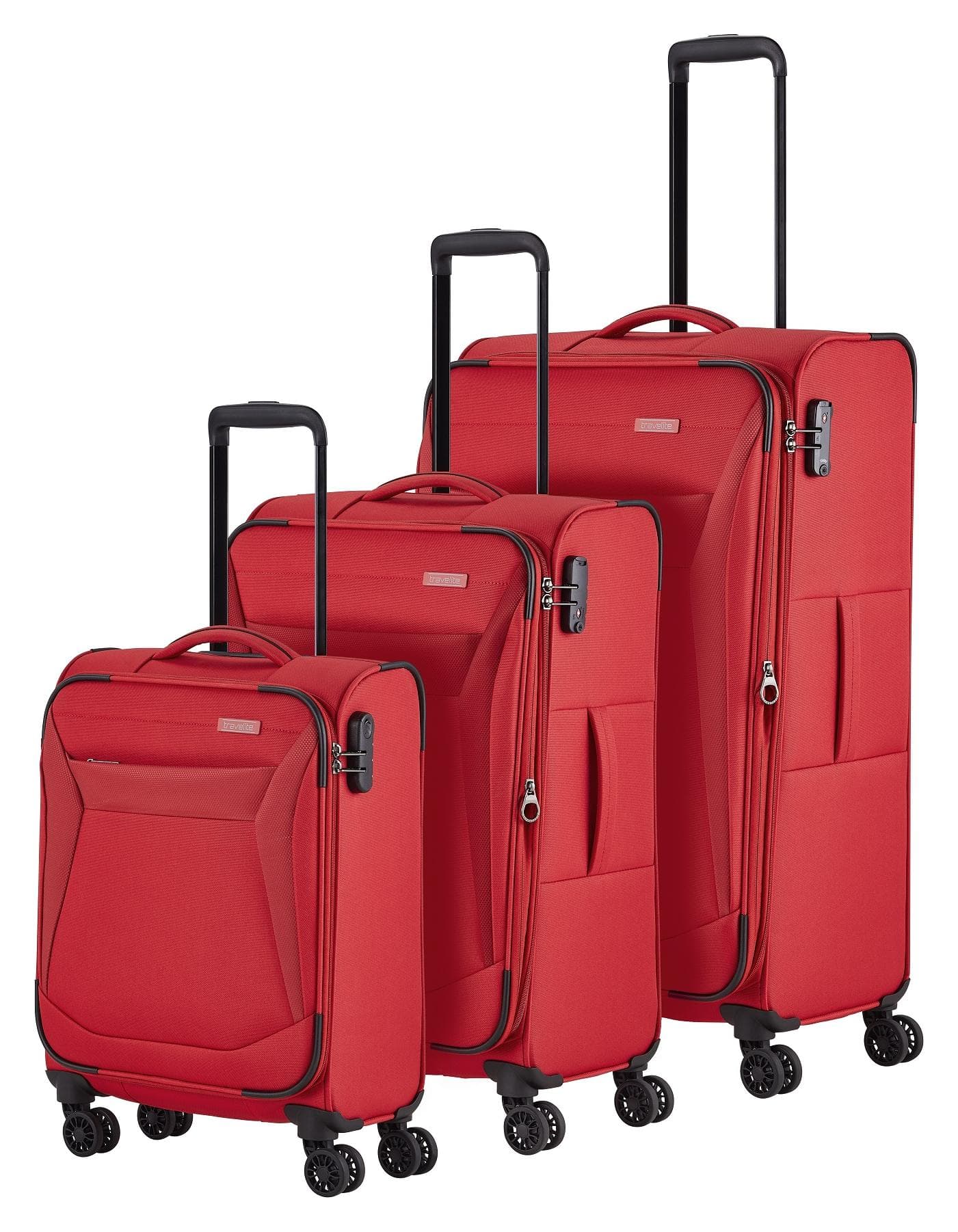 Sada cestovních kufrů Travelite Chios S,M,L Red