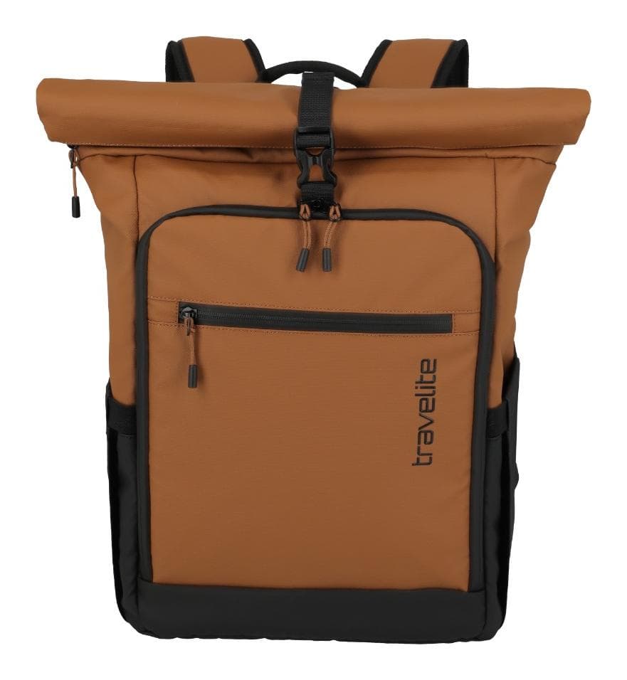Rolovací batoh Travelite Briize Backpack M Roll-Up Curry