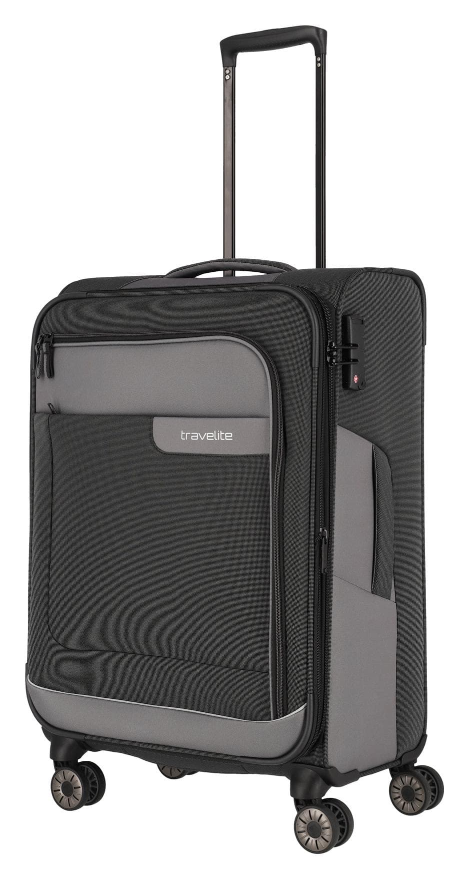 Střední textilní kufr Travelite Viia 4w M Anthracite