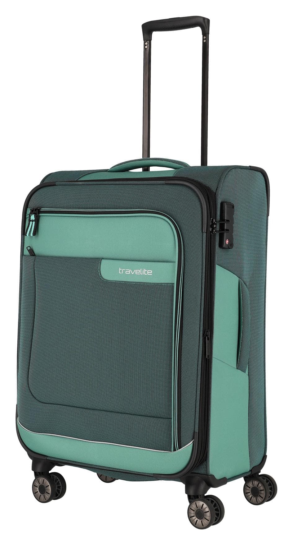 Střední textilní kufr Travelite Viia 4w M Green