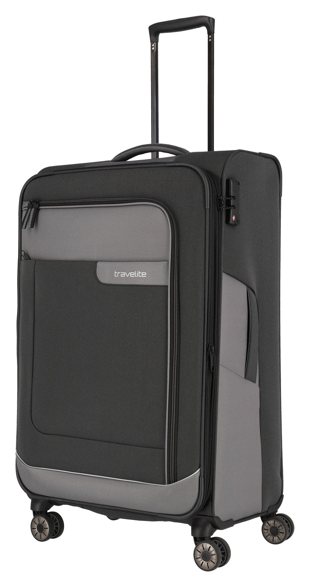 Velký textilní kufr Travelite Viia 4w L Anthracite