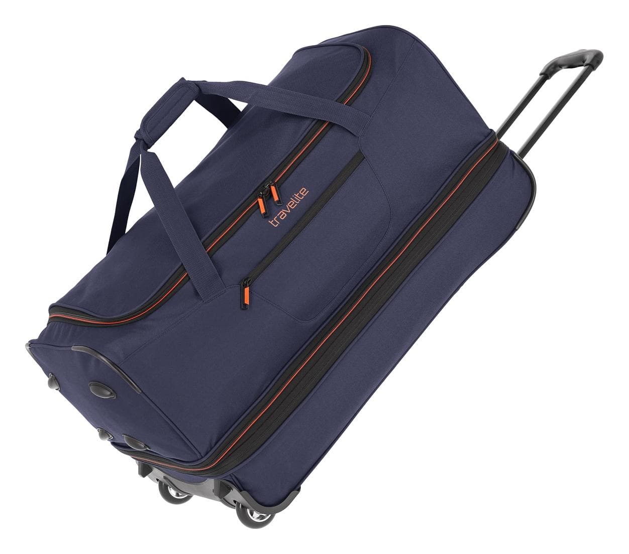 Cestovní taška na kolečkách Travelite Basics Wheeled duffle L Navy/orange