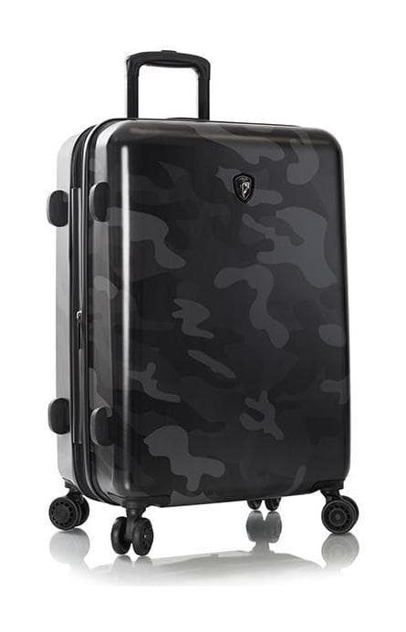 Střední cestovní kufr na kolečkách Heys Black Camo M