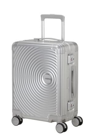American Tourister Kufr Soundbox Alu Spinner 55/20 Cabin Silver