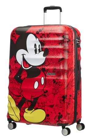 American Tourister Dětský kufr Wavebreaker Disney Spinner 77/29 Mickey Comics Red, červená