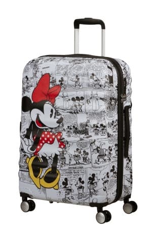 American Tourister Dětský kufr Wavebreaker Disney Spinner 67/26 Minnie Comics White