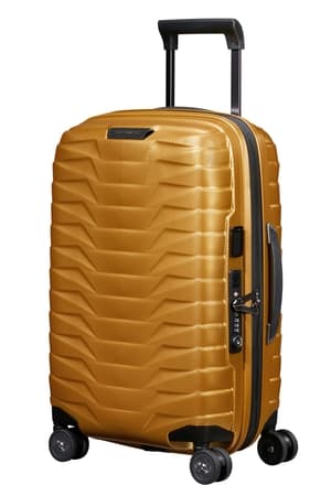 Samsonite Kufr Proxis Spinner Expander USB 55/20/35 Cabin Honey Gold