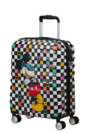 American Tourister Dětský kufr Wavebreaker Disney Spinner 55/20 Cabin Mickey Check
