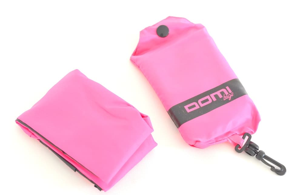 DOMIbags skládací taška látková s pouzdrem růžová