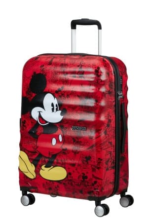 American Tourister Dětský kufr Wavebreaker Disney Spinner 67/26 Mickey Comics Red