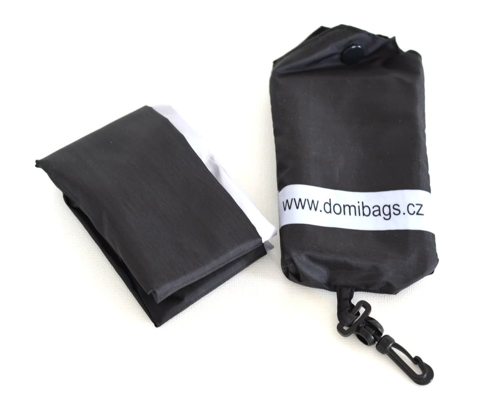 DOMIbags skládací taška látková s pouzdrem černá
