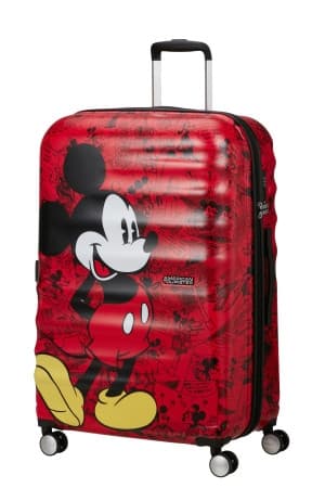 American Tourister Dětský kufr Wavebreaker Disney Spinner 77/29 Mickey Comics Red, červená