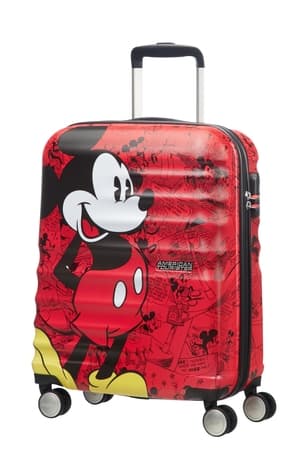 American Tourister Dětský kufr Wavebreaker Disney Spinner 55/20 Cabin Mickey Comics Red, červená